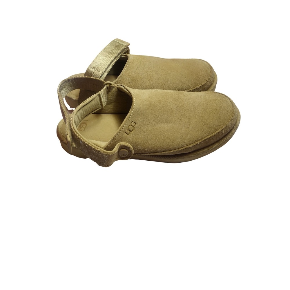 UGG GoldenCoast Clog Mustard Seed Tan Suede Adjustable Strap Sandals Size 4 - Picture 8 of 10